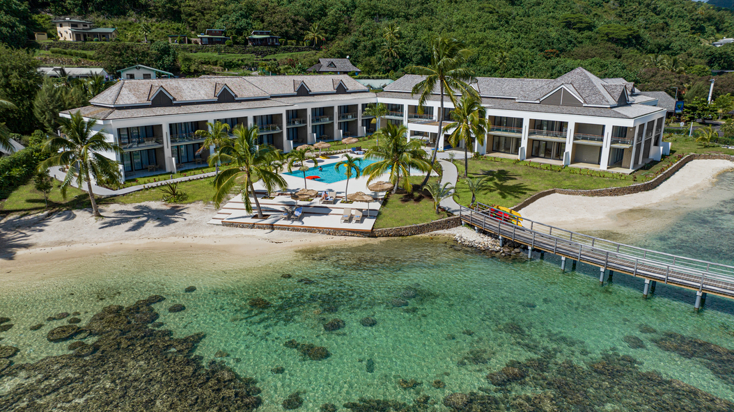 Aerial Cooks Bay Hotel Suites Moorea 1