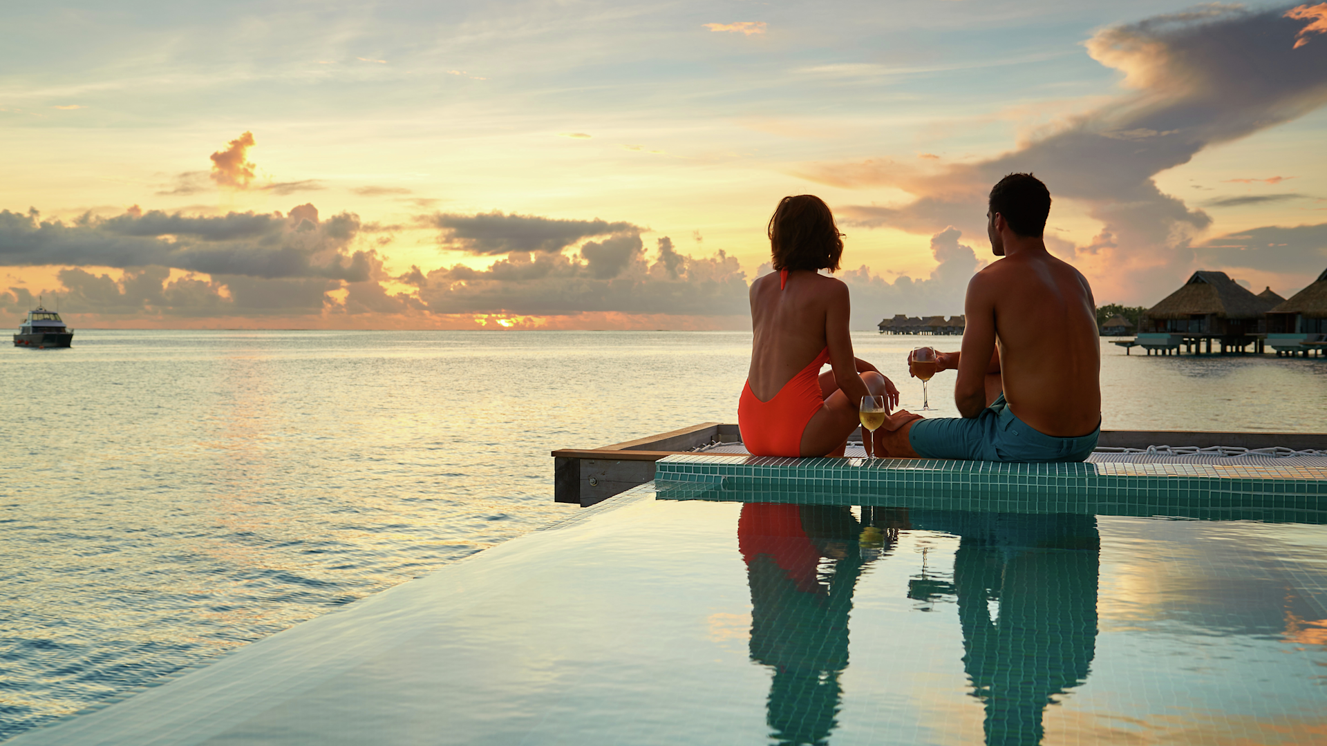 Conrad Bora Bora Nui Villa SUNSET POOL WATER VILLA 5 1