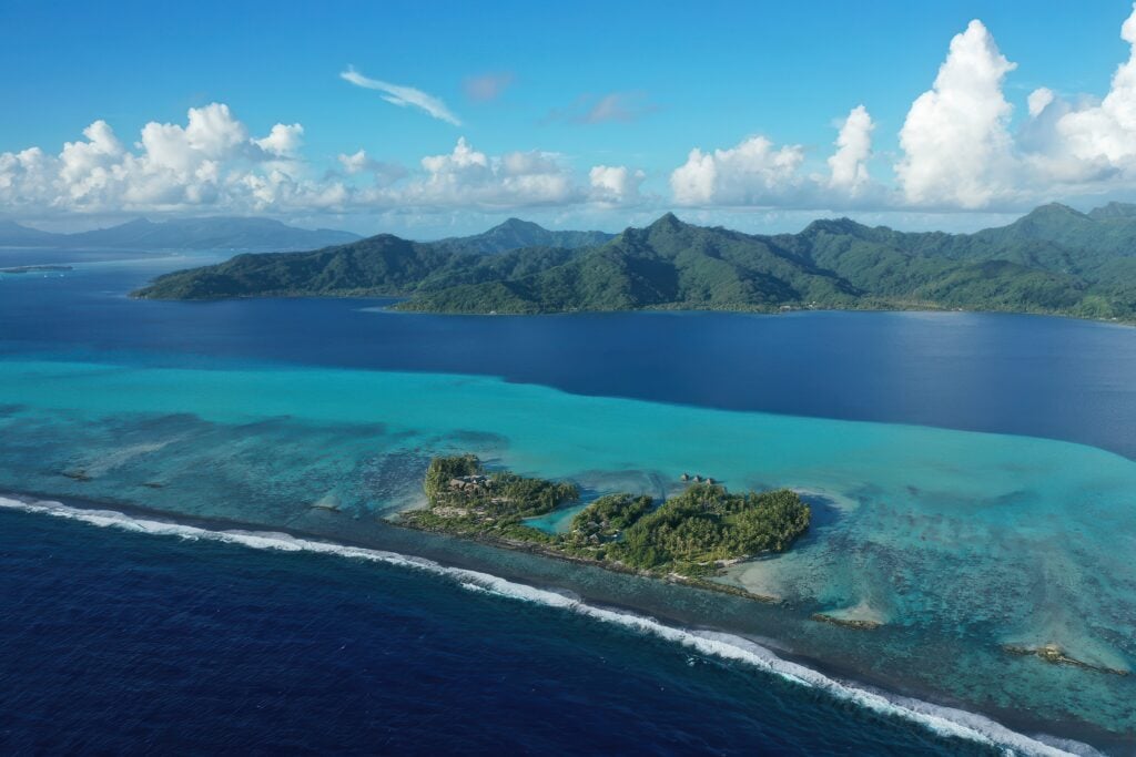 VAHINE PRIVATE ISLAND AERIAL VIEW