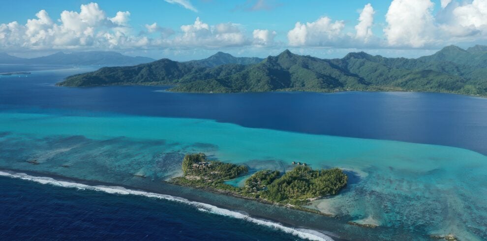 VAHINE PRIVATE ISLAND AERIAL VIEW